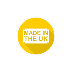 Made in UK icon isolated on transparent background