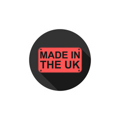 Made in UK icon isolated on transparent background