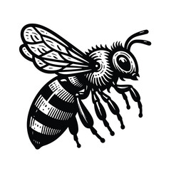 Bee SVG Line Art Clipart