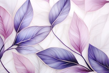 Elegant Abstract Botanical Background with Leaves