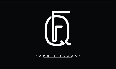FQ,  QF,  F,  Q  Abstract Letters Logo Monogram