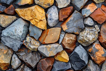 a group of rocks in different colors - Powered by Adobe