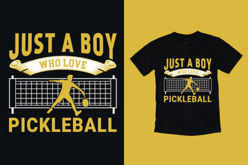 Just A Girl Who Loves Pickleball  l  T-Shirt Design, Pickleball Women T-Shirt Design
