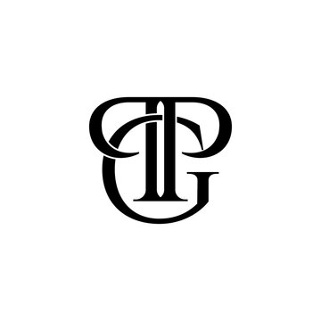 pgp initial letter monogram logo design