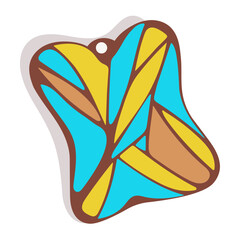 Elegant decoration, pendant, keychain with an exquisite pattern.