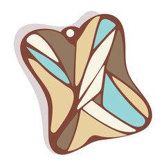 Elegant decoration, pendant, keychain with an exquisite pattern.