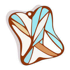 Elegant decoration, pendant, keychain with an exquisite pattern.