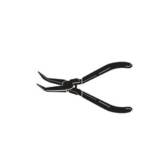 Vintage retro hipster pliers. Carpentry tools silhouette icons on white background.