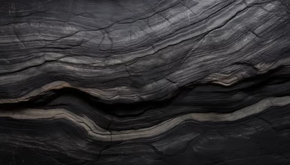 Cercles muraux Dolomites a photo-realistic top down full screen zoomed in view of a black dolomite marble