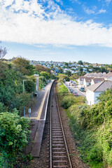 Bahnstrecke und Haltestelle in St. Ives 
