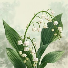 Blooming Beauty White Lilies in a Bottle for a Fresh Start in May Generative AI