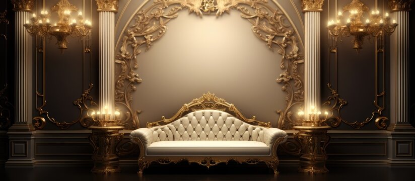 Luxurious interior background for web design.