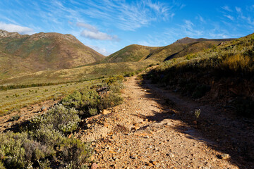 Beautiful mountains and hills near Worcester, Breede River Valley, South Africa.