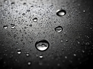 water drops on black background