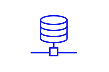 Isolated database connection illustration in line style design. Vector illustration.	