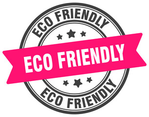 eco friendly stamp. eco friendly label on transparent background. round sign