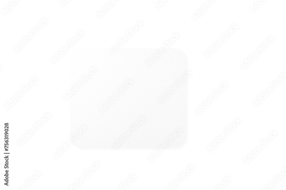 Aufkleber Transparent glassmorphism card with transparent glass frame PNG. Realistic Frosted glass morphism effect with blurred abstract gradient rectangle shape.