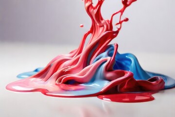 colorfull liquid painting splash wave