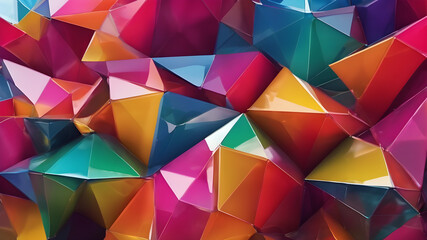 Obraz premium abstract colored seamless pattern geometric shapes