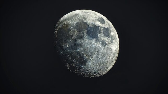 Crisp image of the moon with a dark sky