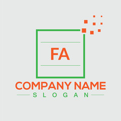 Letter FA logo design template vector for corporate business