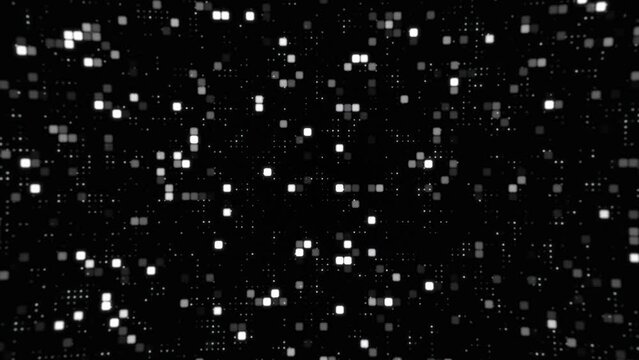 Digital background with white pixel squares, modern digital background