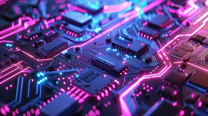 Fototapeta premium 3d render of abstract futuristic background