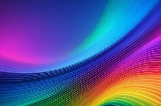 Abstract background rainbow multicolored. Blur background motion wave lines rainbow wallpaper.