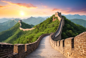 The Great Wall: A Monument of Culture and Defense - obrazy, fototapety, plakaty