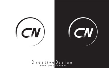 CN letter logo design template vector
