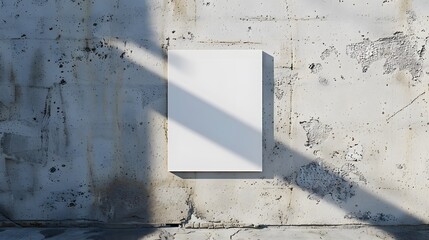 Blank poster with concrete setup.