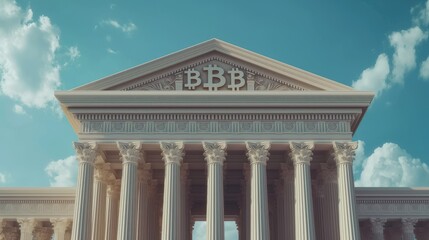 Fototapeta premium the financial revolution with Bitcoin, the decentralized digital currency offering the allure of a Swiss bank account accessible from your pocket, depicted in a compelling visual narrative.