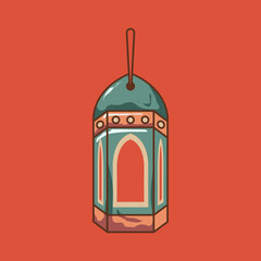 Islamic Ramadan hanging lantern element vector graphic illustration. Suitable for Islamic nuanced design needs