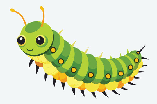caterpillar vector illustration white background.eps