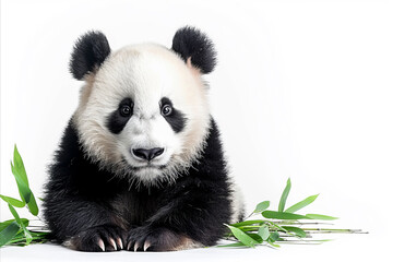 Giant panda and bamboo