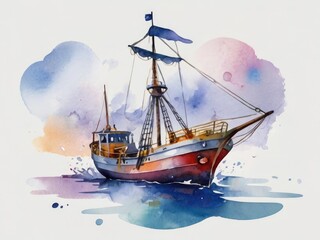 Obraz premium ship in the sea