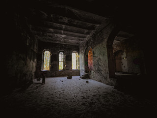 Fototapeta premium a historical old and empty hotel