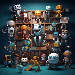 robots toy isolated