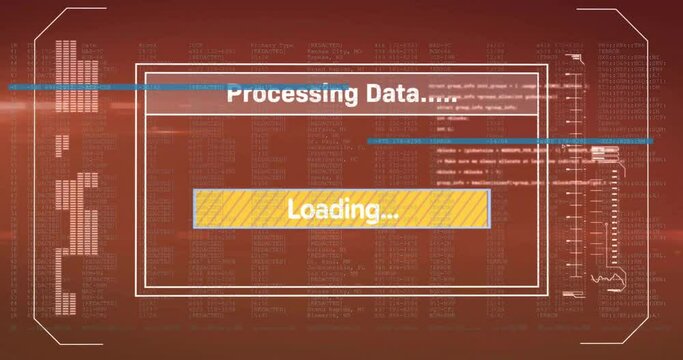 Animation of loading bar over data processing
