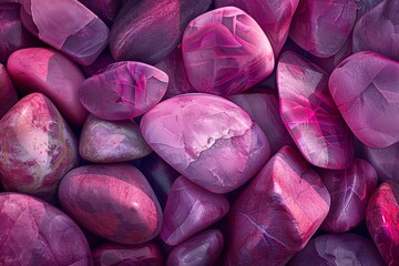 a pile of purple rocks - Powered by Adobe
