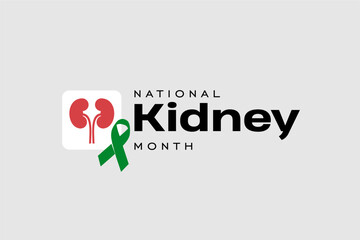 national kidney month, Holiday concept. Template for background, banner, card, poster, t-shirt with text inscription - obrazy, fototapety, plakaty