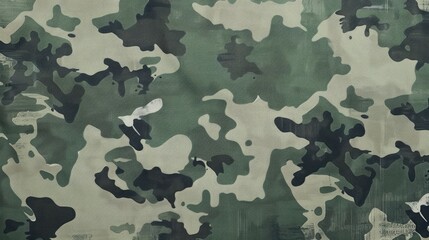Fototapeta premium Realistic camouflage pattern in shadow play style photo, flat color background, isometric, view from top, bird eye view, professional studio shoot