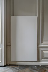 Fototapeta premium Blank poster in front of the door.