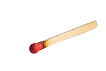 Matchstick, flame on the tip of the matchstick