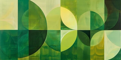 Freshly Painted Green Circle Artwork Generative AI