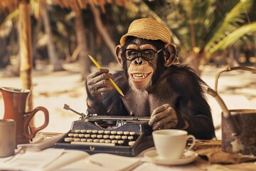 Typewriter Monkey Generative AI