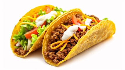 Taco Tuesday A Delicious Meal with Cheese and Meat Generative AI