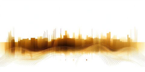 Abstract Cityscape With White Background