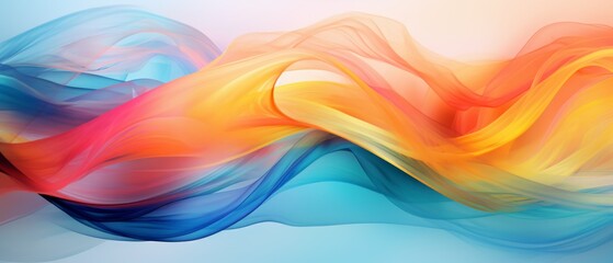 Modern Abstract Organic panorama wallpaper background, bright colors, silk, ultra-resolution, amazing detail, banner Design, Elegant, wave background for document present