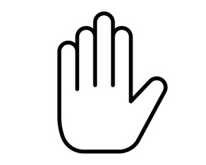 Hand Gesture Icon Line Simple Trendy Design.